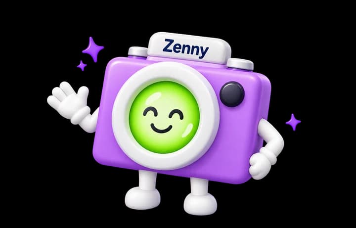 Zenny, the CreatorZen mascot, waving hello